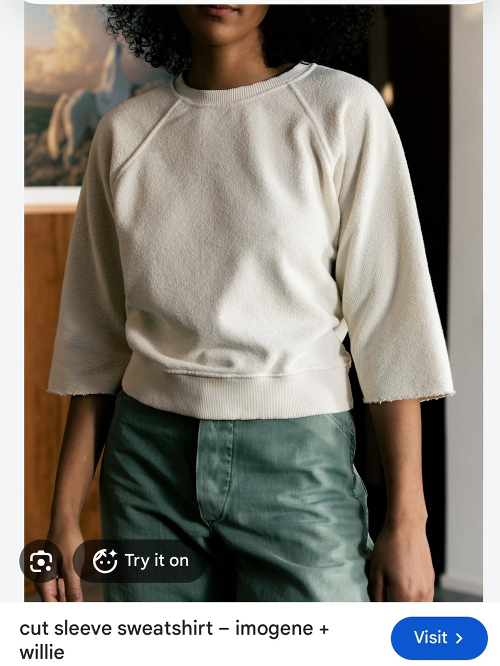 Imogene and Willie The cut sleeve sweatshirt